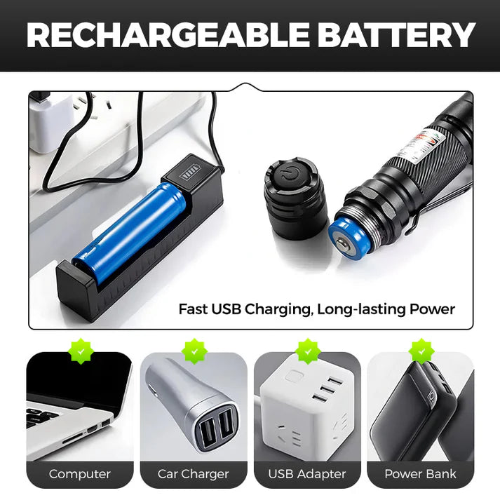 ✨ Handheld Laser Flashlight – Color Pattern Projection Light