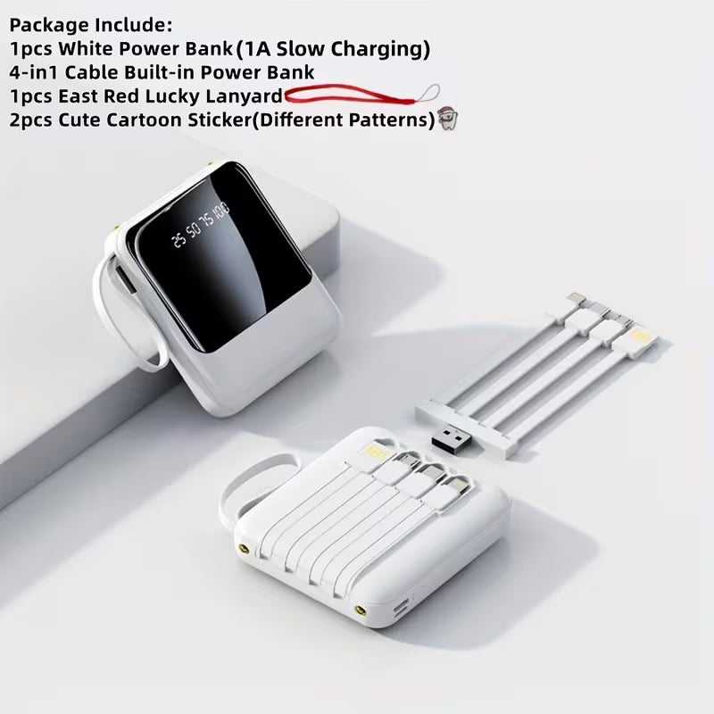 🔋 सानो तर शक्तिशाली पावर बैंक — 10000mAh ठूलो क्षमता, केबल आफैंसँग! ⚡📱