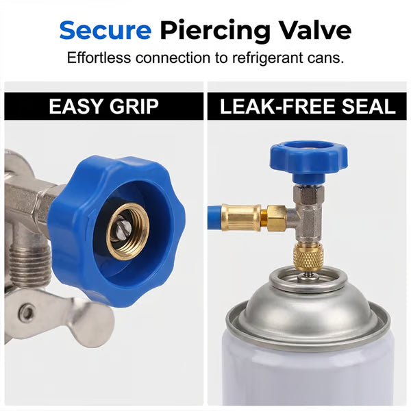 🎯 ! R134a AC Hose with Precision Gauge – Easy-to-Read Dial, Professional Grade 📊🚛 【Flash Sale】