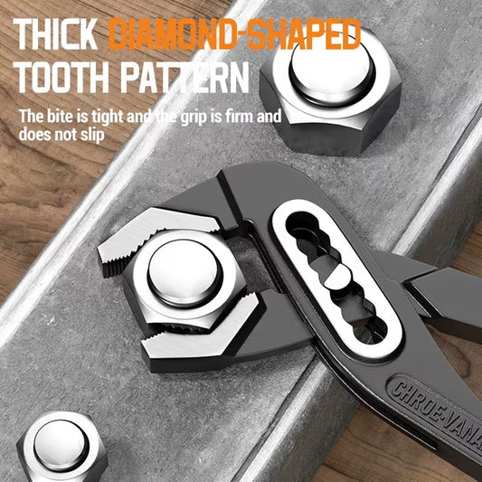 🛠️ Adjustable Pipe Grip Wrench – Strong Bite, No Slipping!
