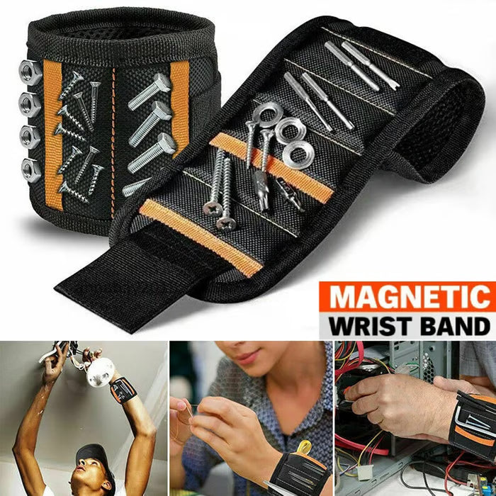 🔥Hot Sale⚡ Magnetic Wrist Tool Holder | Free Up Your Hands & Cut Project Time --Magnetic Wristband for Holding Screws,