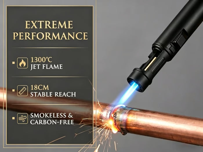 "Portable Torch Lighter-🔥 1300℃ of Pure Power – Windproof, Refillable & Ready for Anything! 💨🍳🏕️"