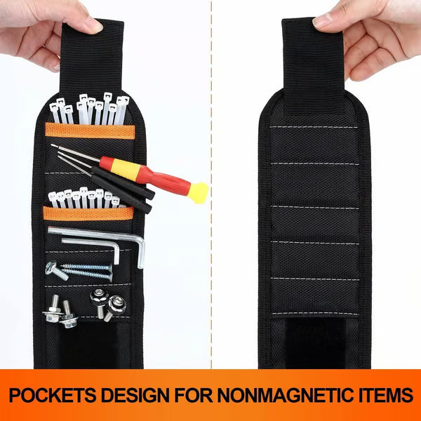 🔥Hot Sale⚡ Magnetic Wrist Tool Holder | Free Up Your Hands & Cut Project Time --Magnetic Wristband for Holding Screws,