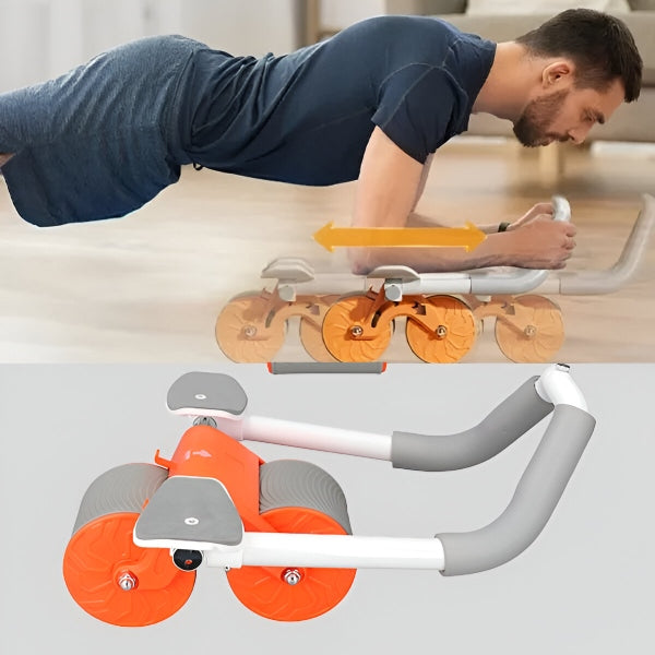 Automatic rebound abdominal wheel