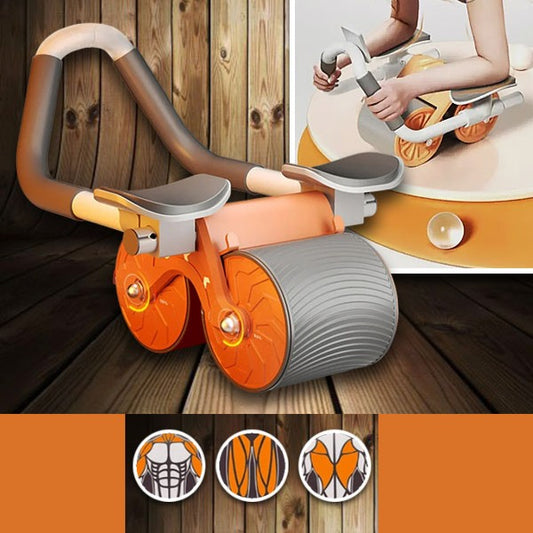 Automatic rebound abdominal wheel