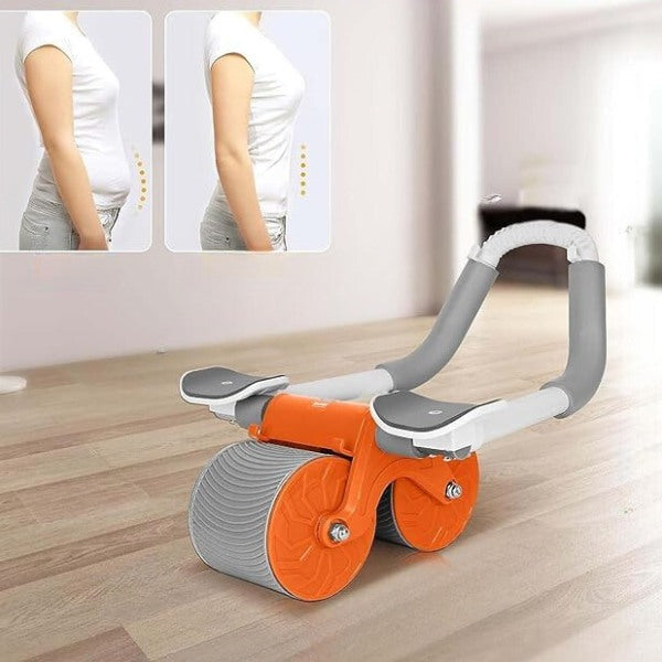 Automatic rebound abdominal wheel