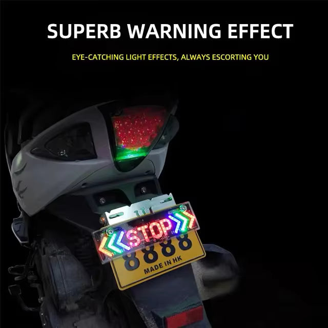 🚨 Multi-Mode STOP Arrow Brake & Turn Signal Light for Motorcycles & E-Bikes 🚨