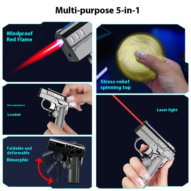Multifunctional Folding Dual-Mode Gas Lighter