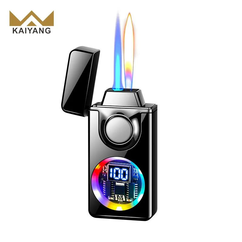 Elegant 4-Point Sensor Lighter Windproof Metal Torch for Smokers