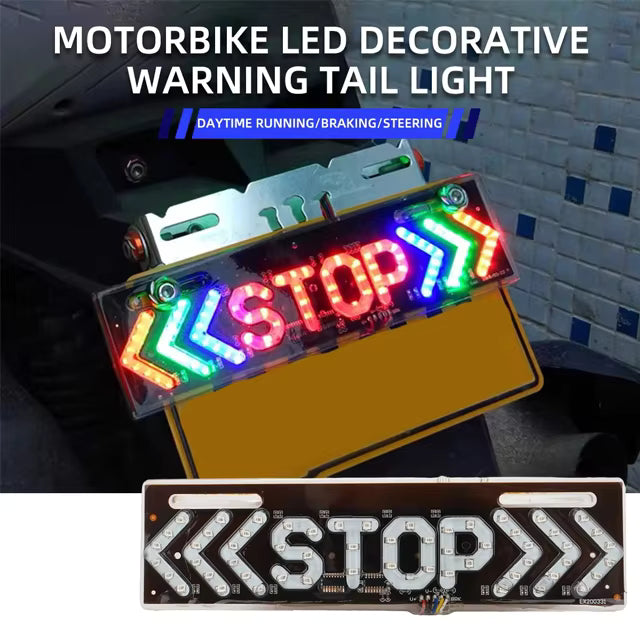 🚨 Multi-Mode STOP Arrow Brake & Turn Signal Light for Motorcycles & E-Bikes 🚨
