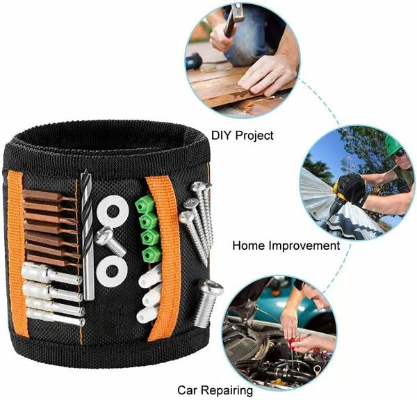 🔥Hot Sale⚡ Magnetic Wrist Tool Holder | Free Up Your Hands & Cut Project Time --Magnetic Wristband for Holding Screws,