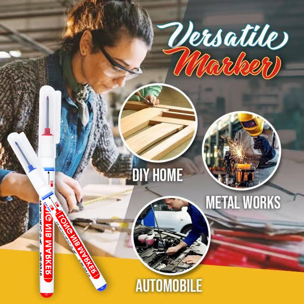 🔥 Buy 1 Get 1 FREE! Long Head Deep Hole Marker – Reach Tight Spots with Precision & No Mess ✍️🛠️