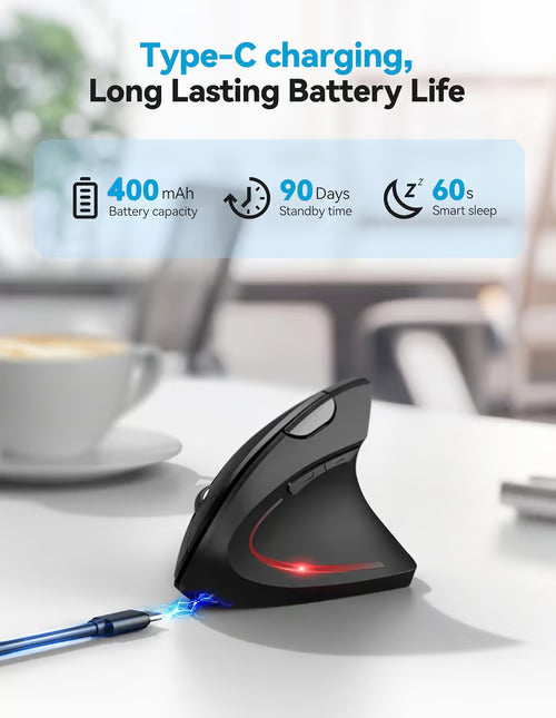 🔥 Ergonomic Vertical Mouse