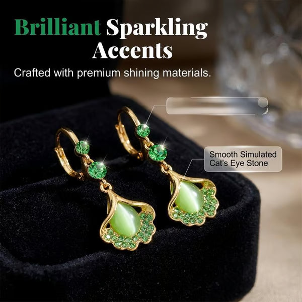 ⏰Elegant Ginkgo Leaf Tassel Earrings
