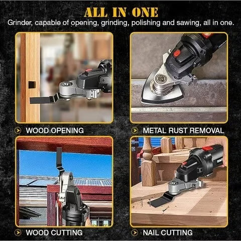 🔥 Angle Grinder Converter Tool – Cut Wood, Metal & Nails Easily!