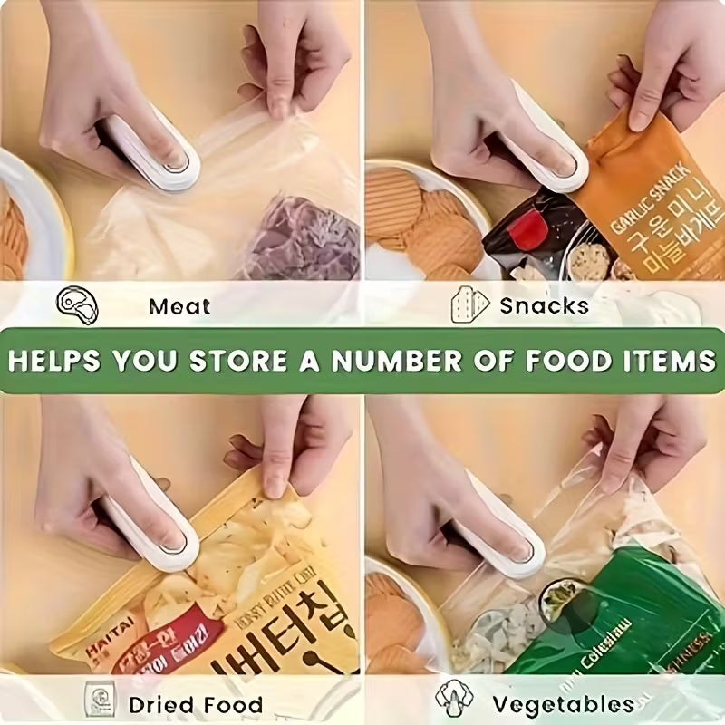 ✨ पोर्टेबल मिनी सीलर — प्लास्टिक ब्याग तुरुन्तै सील!