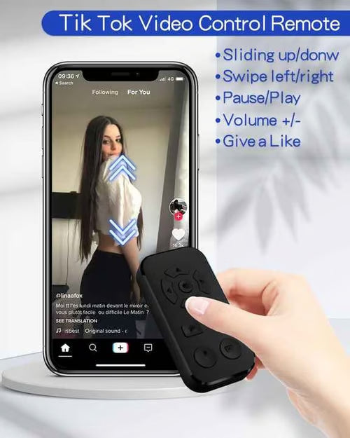 Scrolling Camera Photo Video Clicker Remote Control for iPhone Android Smartphone