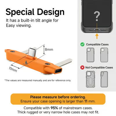 240W SuperCharge 360° Rotating Invisible Stand Detachable 2-in-1 Charging Cable