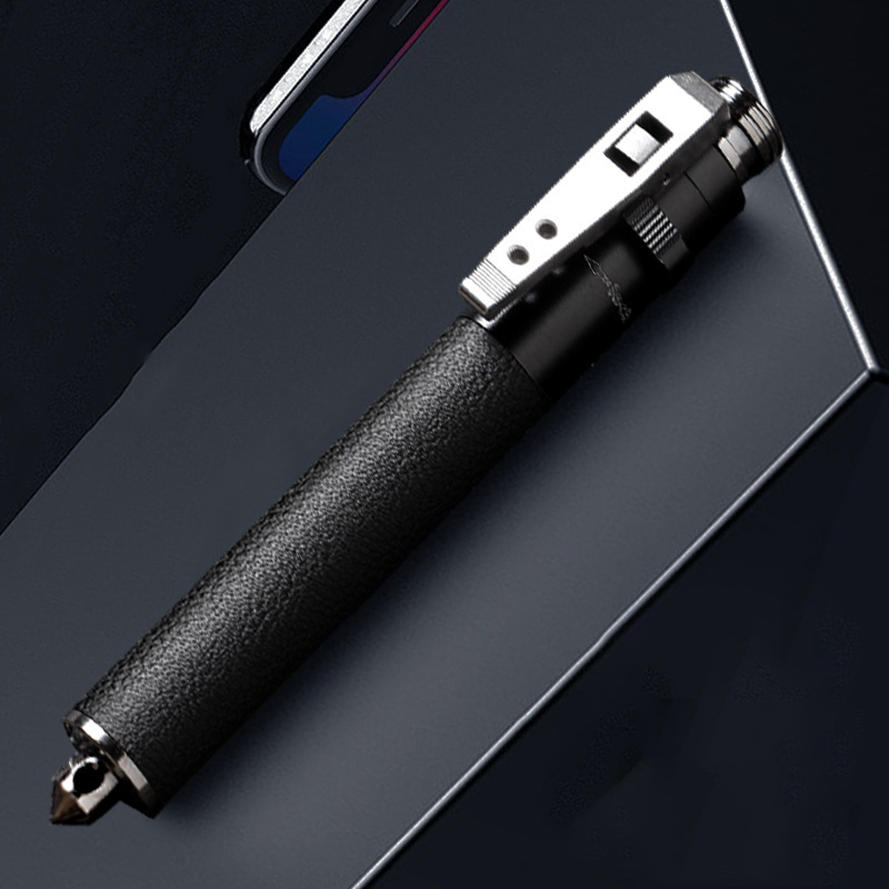 Automatic Spring Expandable Baton – Self-Defense Weapon, Legal Car-Carry Solid Steel Telescopic Stick (3-Section)