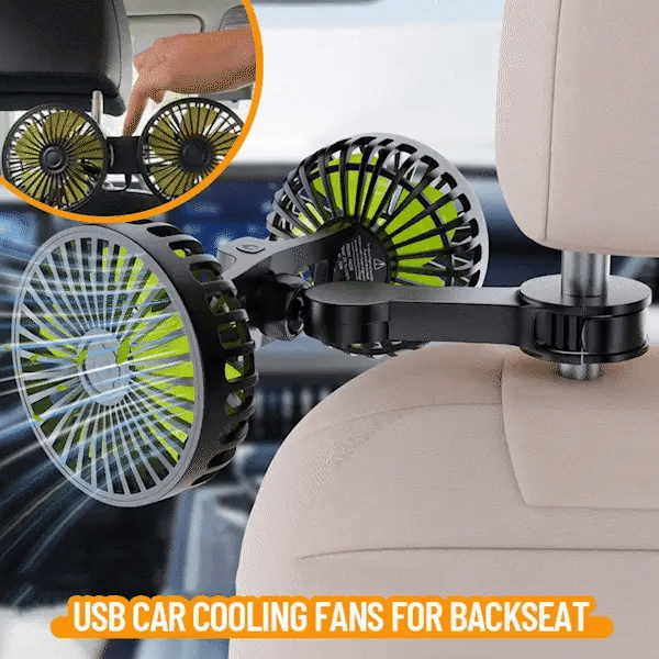 USB Car Cooling Fans for Backseat
