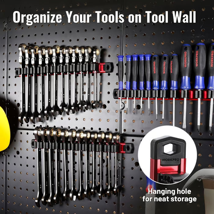 💖🔧 Magnetic Tool Organizer Rail(12 Slots)