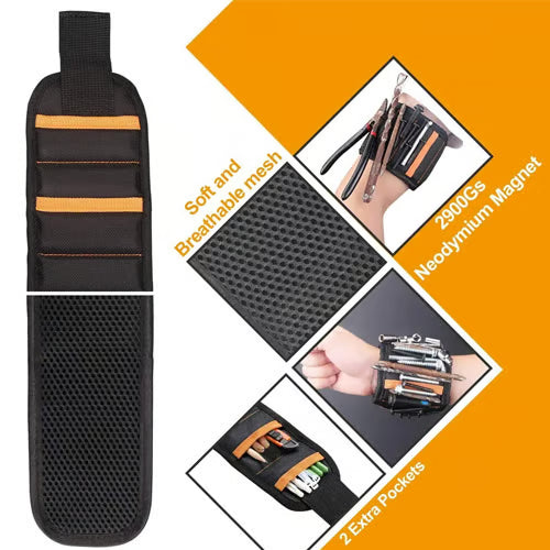 🔥Hot Sale⚡ Magnetic Wrist Tool Holder | Free Up Your Hands & Cut Project Time --Magnetic Wristband for Holding Screws,