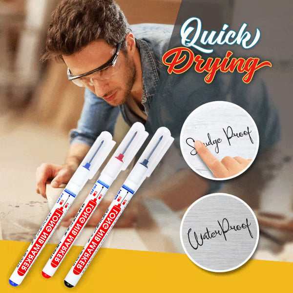🔥 Buy 1 Get 1 FREE! Long Head Deep Hole Marker – Reach Tight Spots with Precision & No Mess ✍️🛠️