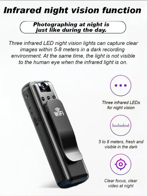 Infrared night vision portable recorder