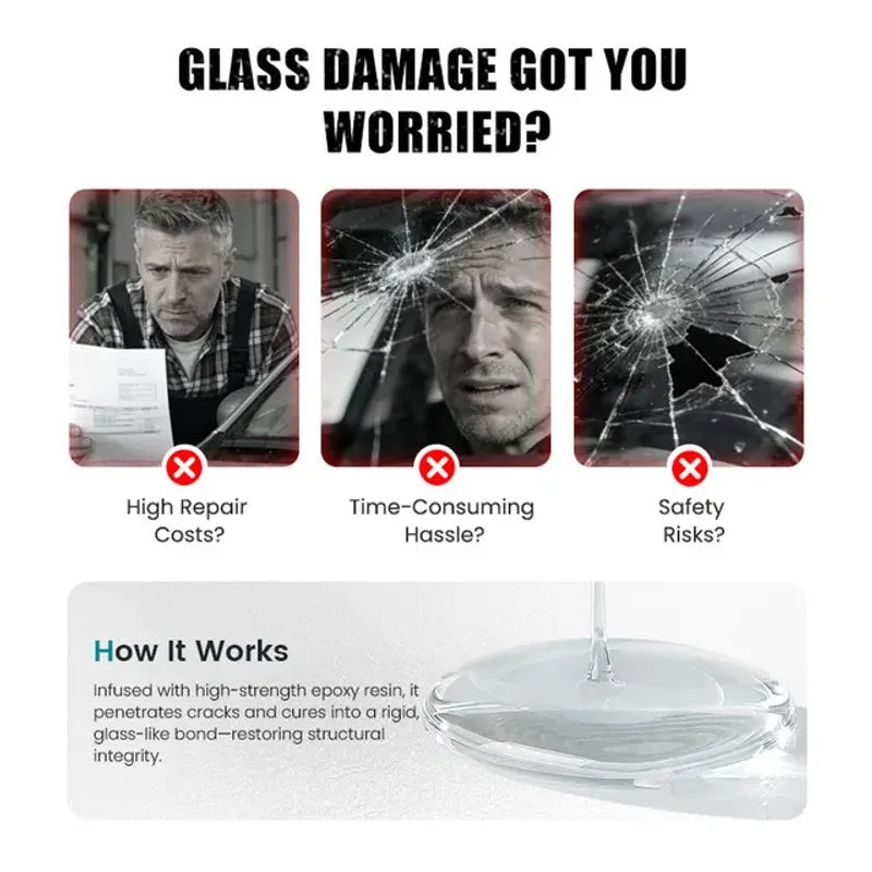 New Car Windshield Crack Repair Fluid