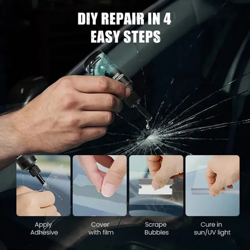 New Car Windshield Crack Repair Fluid
