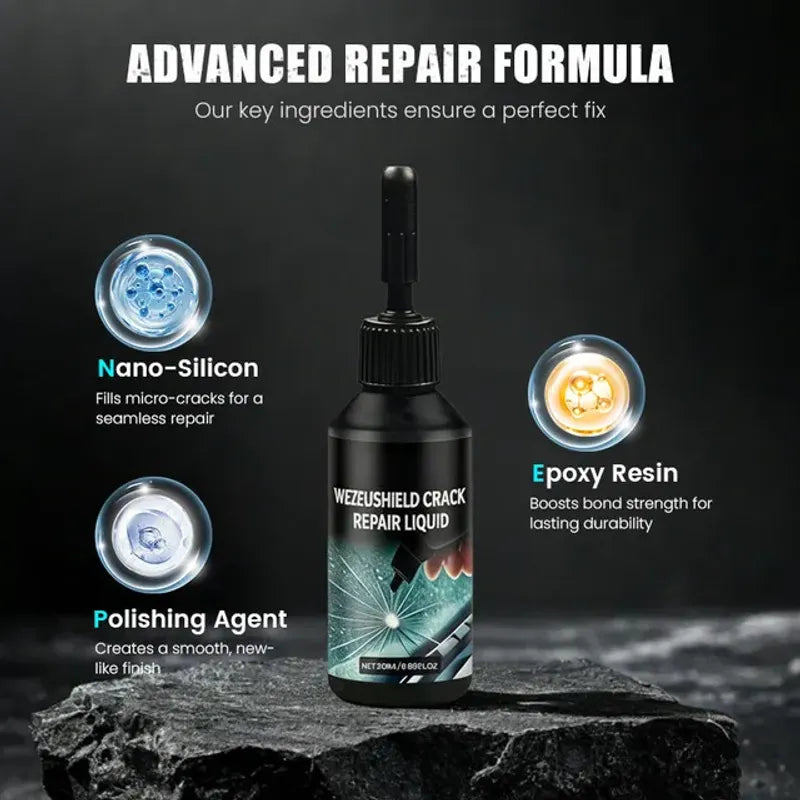 New Car Windshield Crack Repair Fluid
