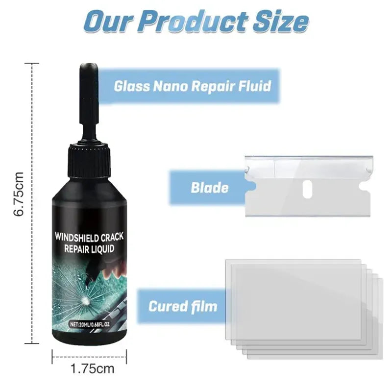 New Car Windshield Crack Repair Fluid