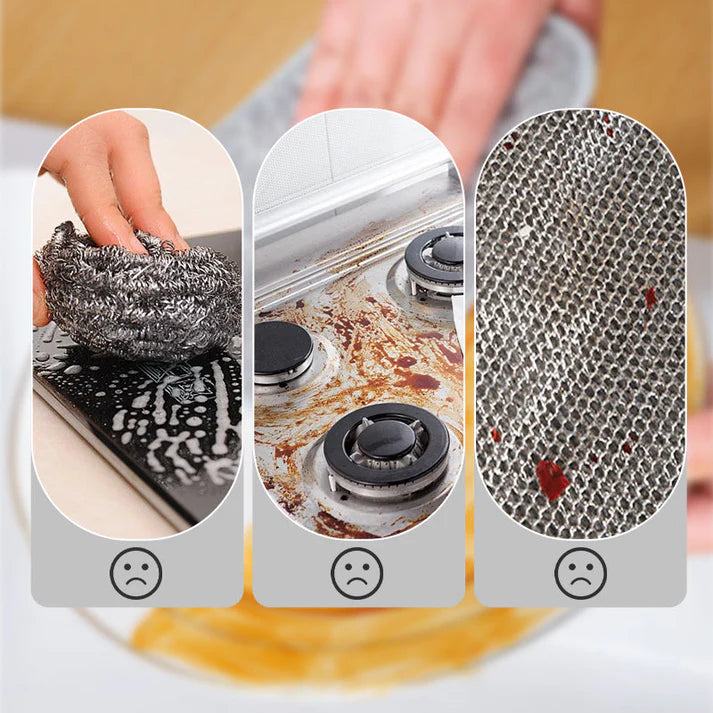 ✨ Non-Scratch Wire Dishcloth – Strong Cleaning Power (Buy 1 Get 2 Free)
