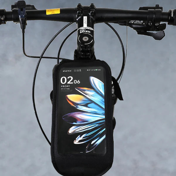 📱Water-Resistant Large Capacity Bicycle Bag – Touch-Sensitive Phone Pouch, Slim Top-Tube Design & Dual Zippers🌧️