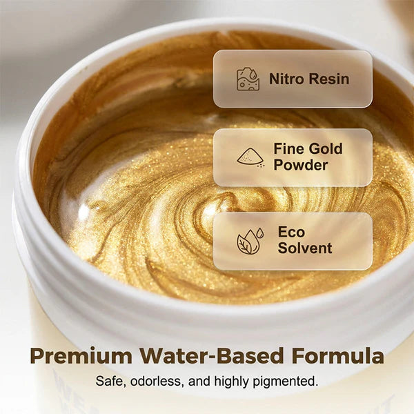 Weather Resistant Gold Paint – Water‑based, brilliant shine. Safe for metal, wood & stone. Lasts rain or shine! 🖌️💛